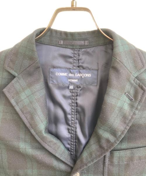 COMME des GARCONS（コムデギャルソン）COMME des GARCONS (コムデギャルソン) テーラードジャケット グリーン×ブラック サイズ:SIZE XSの古着・服飾アイテム