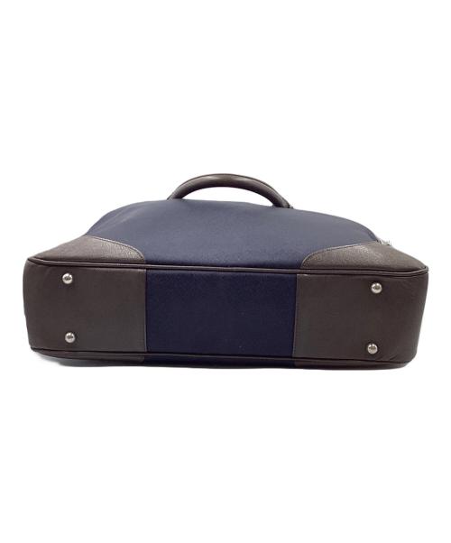 PELLE MORBIDA（ペッレモルビダ）PELLE MORBIDA (ペッレモルビダ) 2WAYブリーフケース ネイビー×ブラウンの古着・服飾アイテム