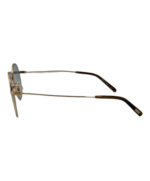OLIVER PEOPLES（オリバーピープルズ）OLIVER PEOPLES (オリバーピープルズ) WESLIE SUN（ウェスリー・サン） ゴールド×ブラウン サイズ:49□20 145の古着・服飾アイテム