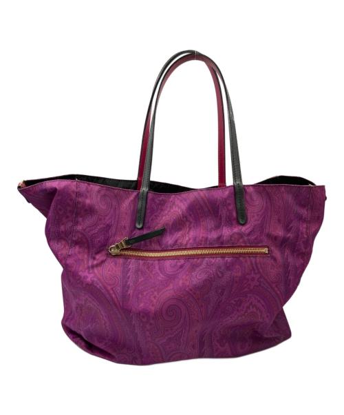 ETRO（エトロ）ETRO (エトロ) リバーシブルトートバッグセット パープル×ブラックの古着・服飾アイテム