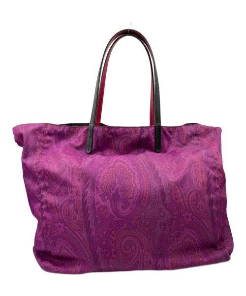 ETRO（エトロ）ETRO (エトロ) リバーシブルトートバッグセット パープル×ブラックの古着・服飾アイテム