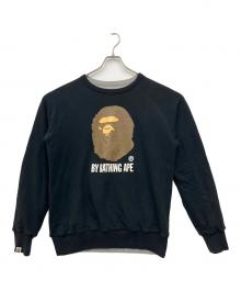 BAPE BY A BATHING APE（ベイプバイアベイシングエイプ）の古着「リバーシブルプリントスウェット」｜ブラック×グレー