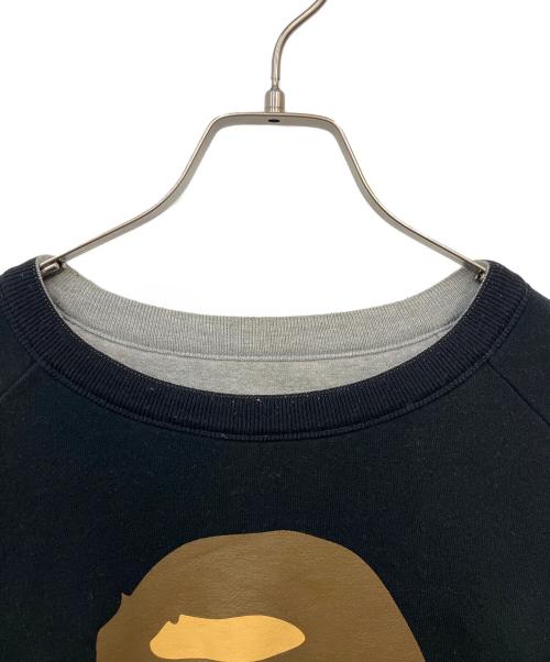 BAPE BY A BATHING APE（ベイプバイアベイシングエイプ）BAPE BY A BATHING APE (ベイプバイアベイシングエイプ) リバーシブルプリントスウェット ブラック×グレー サイズ:SIZE Mの古着・服飾アイテム