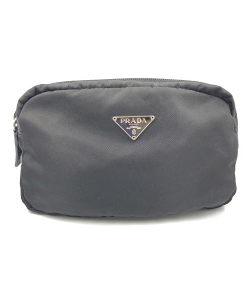 PRADA（プラダ）PRADA (プラダ) ナイロンコスメポーチ ブラックの古着・服飾アイテム