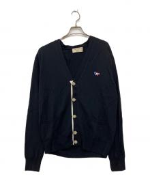 maison kitsune（メゾンキツネ）の古着「薄手カーディガン」｜ブラック