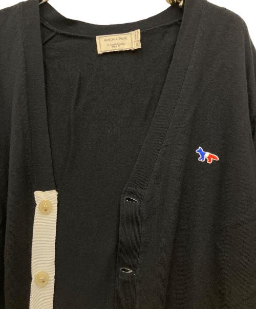 maison kitsune（メゾンキツネ）maison kitsune (メゾンキツネ) 薄手カーディガン ブラック サイズ:SIZE Mの古着・服飾アイテム