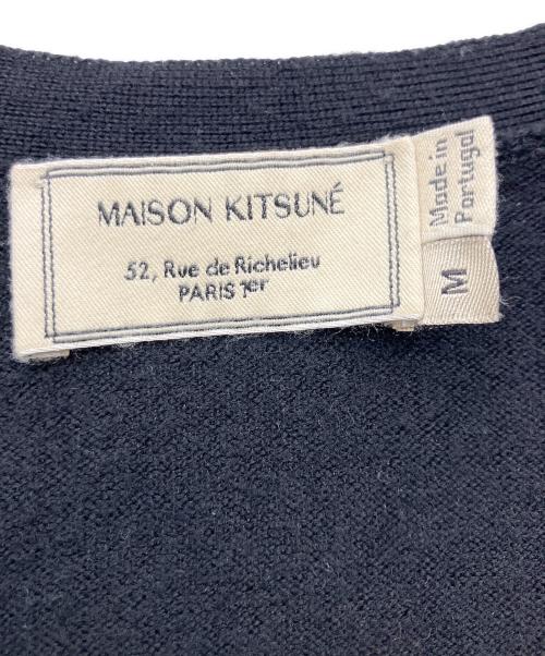 maison kitsune（メゾンキツネ）maison kitsune (メゾンキツネ) 薄手カーディガン ブラック サイズ:SIZE Mの古着・服飾アイテム