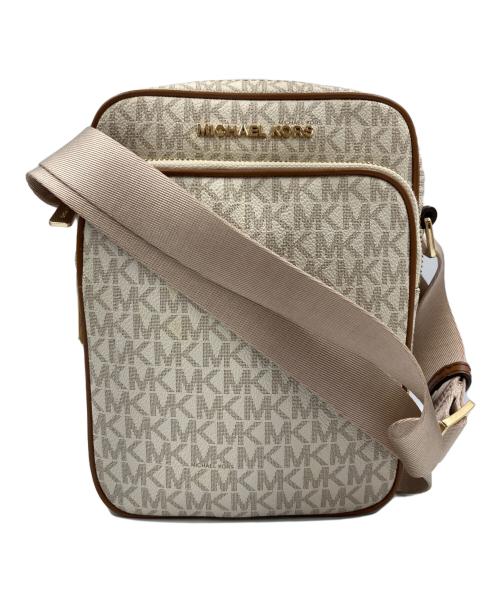 MICHAEL KORS（マイケルコース）MICHAEL KORS (マイケルコース) ショルダーバッグ アイボリー×ブラウンの古着・服飾アイテム