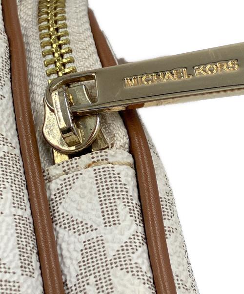 MICHAEL KORS（マイケルコース）MICHAEL KORS (マイケルコース) ショルダーバッグ アイボリー×ブラウンの古着・服飾アイテム