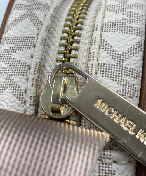MICHAEL KORS（マイケルコース）MICHAEL KORS (マイケルコース) ショルダーバッグ アイボリー×ブラウンの古着・服飾アイテム