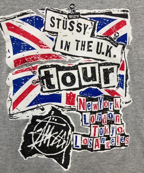 stussy（ステューシー）stussy (ステューシー) プリントTシャツ グレー サイズ:SIZE Mの古着・服飾アイテム