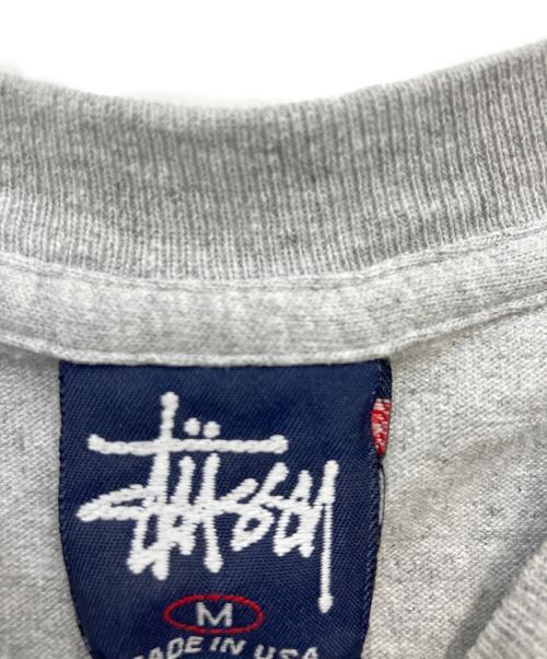 stussy（ステューシー）stussy (ステューシー) プリントTシャツ グレー サイズ:SIZE Mの古着・服飾アイテム