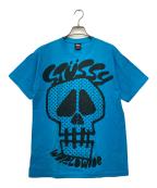 stussyステューシー）の古着「スカルプリントTシャツ」｜スカイブルー