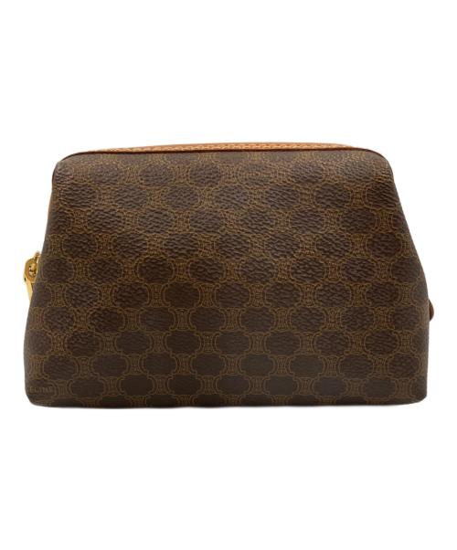 CELINE（セリーヌ）CELINE (セリーヌ) マカダム柄ポーチ ブラウンの古着・服飾アイテム