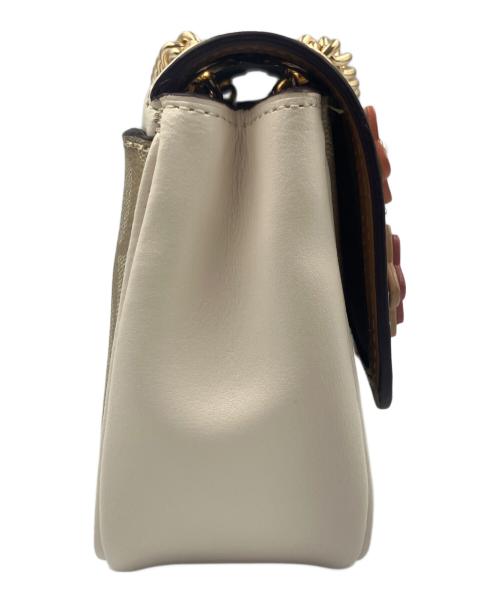 COACH（コーチ）COACH (コーチ) チェーンショルダーバッグ アイボリー×ベージュの古着・服飾アイテム
