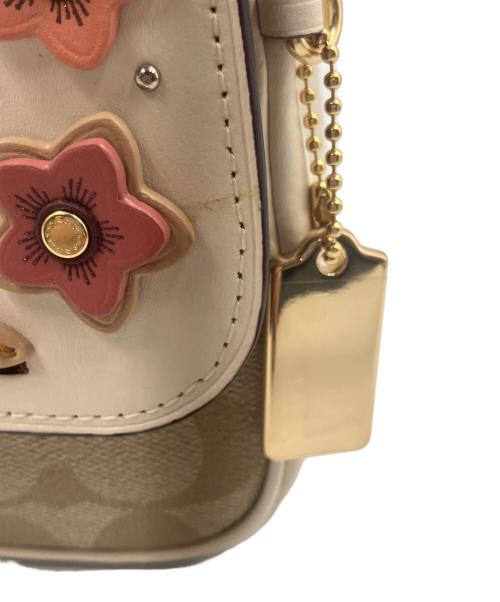 COACH（コーチ）COACH (コーチ) チェーンショルダーバッグ アイボリー×ベージュの古着・服飾アイテム