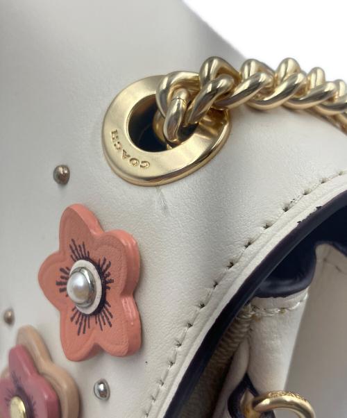 COACH（コーチ）COACH (コーチ) チェーンショルダーバッグ アイボリー×ベージュの古着・服飾アイテム