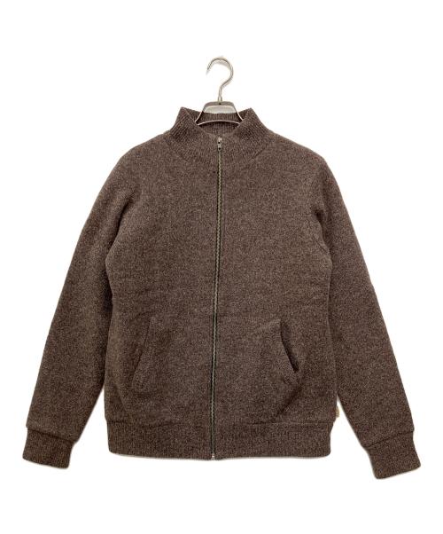 stussy（ステューシー）stussy (ステューシー) ニットジャケット ブラウン サイズ:Mの古着・服飾アイテム