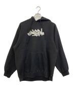 stussyステューシー）の古着「プルオーバーパーカー」｜ブラック