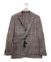 LARDINI（ラルディーニ）の古着「ガンクラブチェックテーラードジャケット」｜グレー×レッド