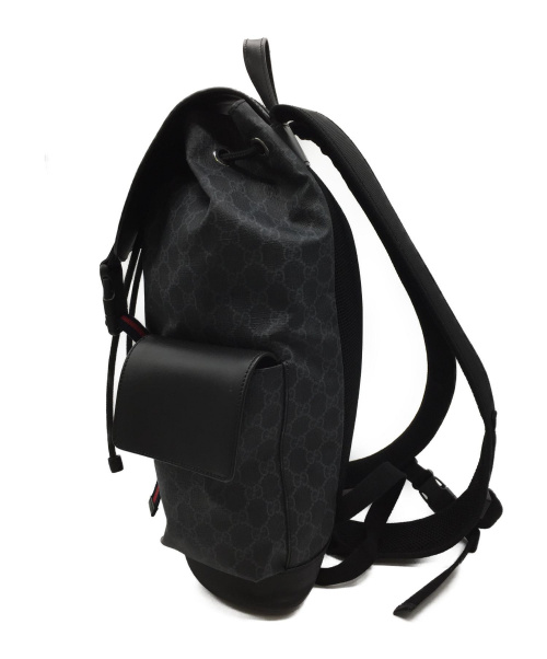 GUCCI（グッチ）GUCCI (グッチ) ソフトGGスプリーム/キャンパスバックパック ブラック サイズ:- GGスプリーム 495563 200047の古着・服飾アイテム