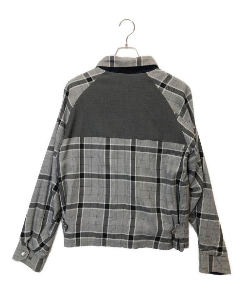 SUNSEA（サンシー）SUNSEA (サンシー) リバーシブルチェックシャツジャケット ライトブルー×グレー サイズ:Lの古着・服飾アイテム