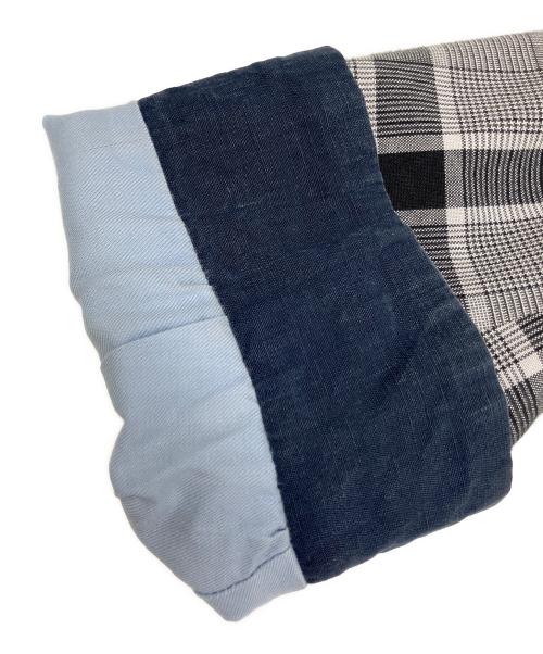 SUNSEA（サンシー）SUNSEA (サンシー) リバーシブルチェックシャツジャケット ライトブルー×グレー サイズ:Lの古着・服飾アイテム