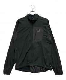 HAGLOFS（ホグロフス）の古着「ソフトシェルマウンテンパーカー」｜ブラック×グレー