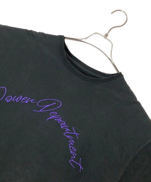 TAIN DOUBLE PUSH（タイン ダブルプッシュ）TAIN DOUBLE PUSH (タイン ダブルプッシュ) Tシャツ パープル×ブラック サイズ:Mの古着・服飾アイテム