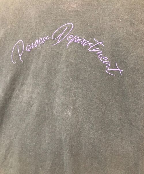 TAIN DOUBLE PUSH（タイン ダブルプッシュ）TAIN DOUBLE PUSH (タイン ダブルプッシュ) Tシャツ パープル×ブラック サイズ:Mの古着・服飾アイテム