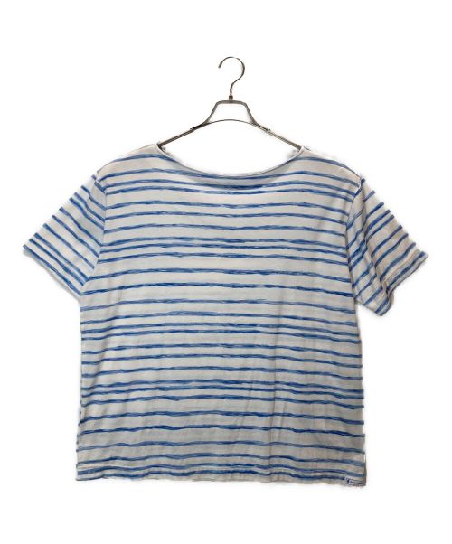 Porter Classic（ポータークラシック）Porter Classic (ポータークラシック) 半袖カットソー ブルー×ホワイト サイズ:3の古着・服飾アイテム