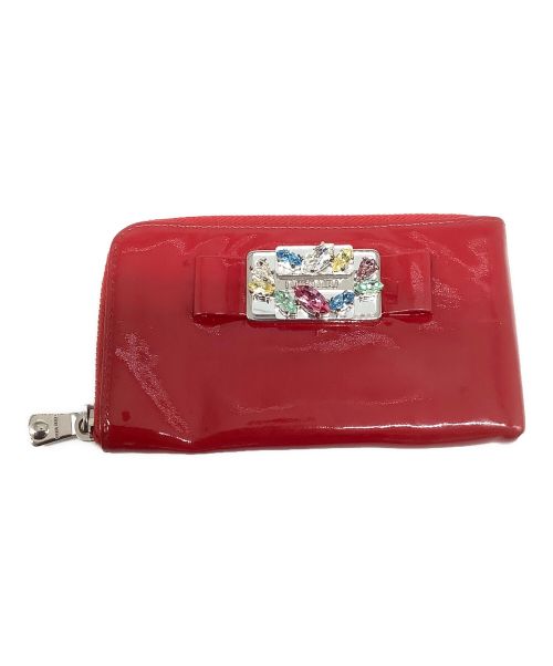 MIU MIU（ミュウミュウ）MIU MIU (ミュウミュウ) エナメルケース レッドの古着・服飾アイテム