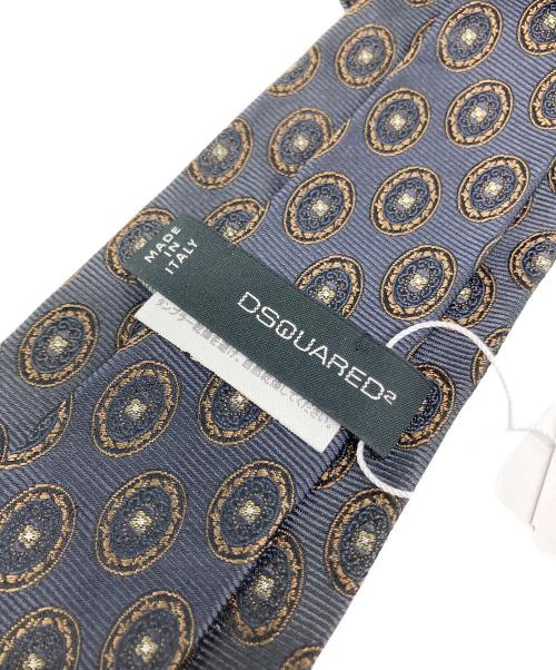 DSQUARED2（ディースクエアード）DSQUARED2 (ディースクエアード) 総柄ネクタイ ネイビー サイズ:UNIの古着・服飾アイテム