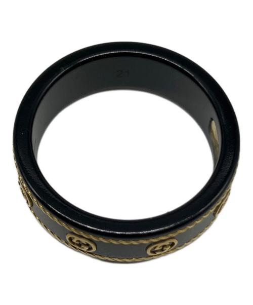 GUCCI（グッチ）GUCCI (グッチ) インターロッキングG リング イエロー×ゴールド サイズ:20号の古着・服飾アイテム