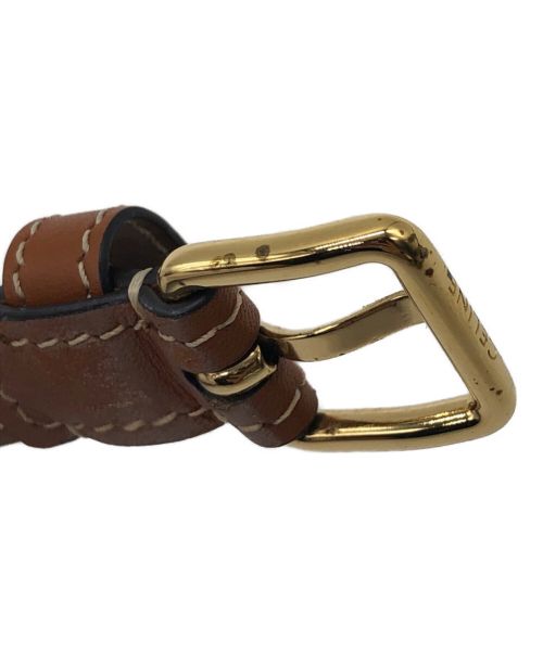 CELINE（セリーヌ）CELINE (セリーヌ) トリオンフ レザーブレスレット ブラウンの古着・服飾アイテム