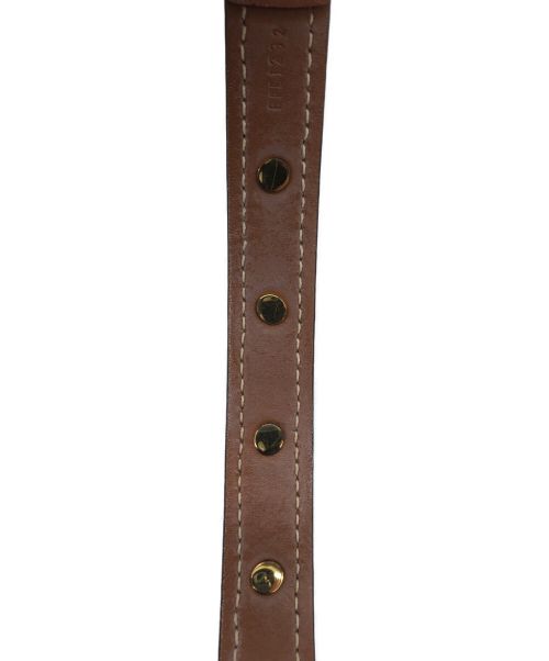 CELINE（セリーヌ）CELINE (セリーヌ) トリオンフ レザーブレスレット ブラウンの古着・服飾アイテム