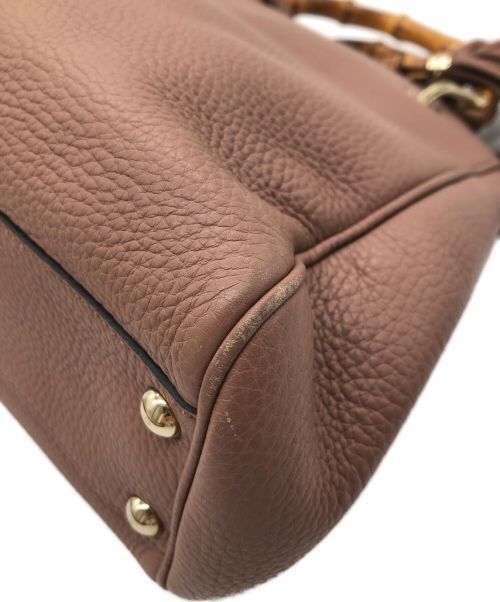 GUCCI（グッチ）GUCCI (グッチ) バンブーショッパーハンドバッグ ピンクの古着・服飾アイテム