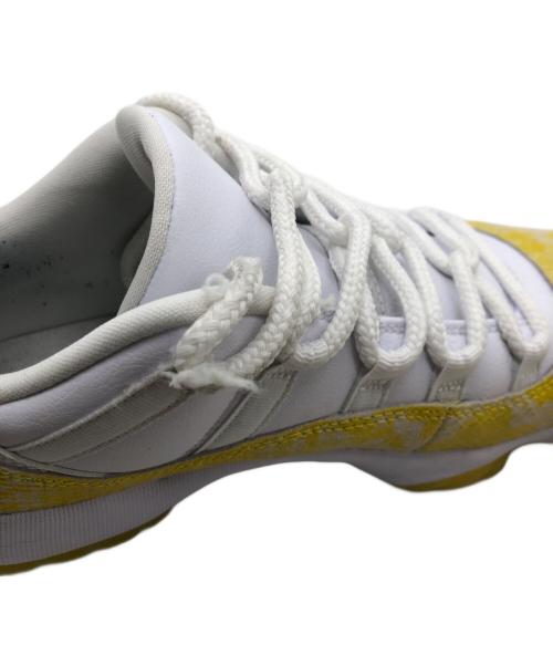 NIKE（ナイキ）NIKE (ナイキ) Nike WMNS Air Jordan 11 Retro Low Yellow Snake Skin ホワイト×イエロー サイズ:24.5の古着・服飾アイテム