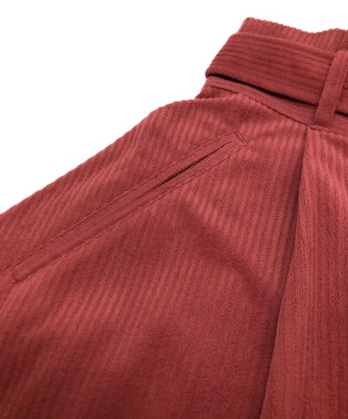 BLUE LABEL CRESTBRIDGE（ブルーレーベルクレストブリッジ）BLUE LABEL CRESTBRIDGE (ブルーレーベルクレストブリッジ) トリコットコールスカート ワインレッド サイズ:38の古着・服飾アイテム