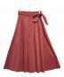 BLUE LABEL CRESTBRIDGE（ブルーレーベルクレストブリッジ）の古着「トリコットコールスカート」｜ワインレッド