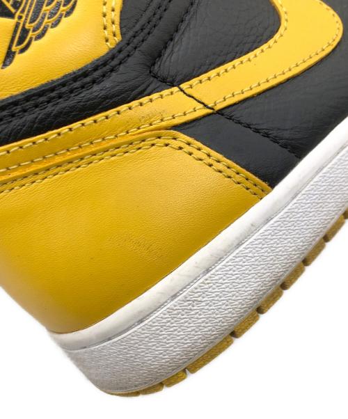 NIKE（ナイキ）NIKE (ナイキ) AIR JORDAN 1 RETRO HIGH OG イエロー×ブラック サイズ:27の古着・服飾アイテム