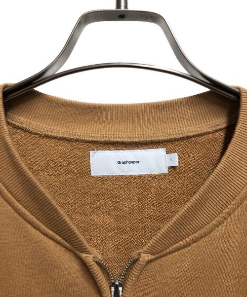Graphpaper（グラフペーパー）Graphpaper (グラフペーパー) ハーフジップ半袖スウェット ベージュ×イエロー サイズ:1の古着・服飾アイテム