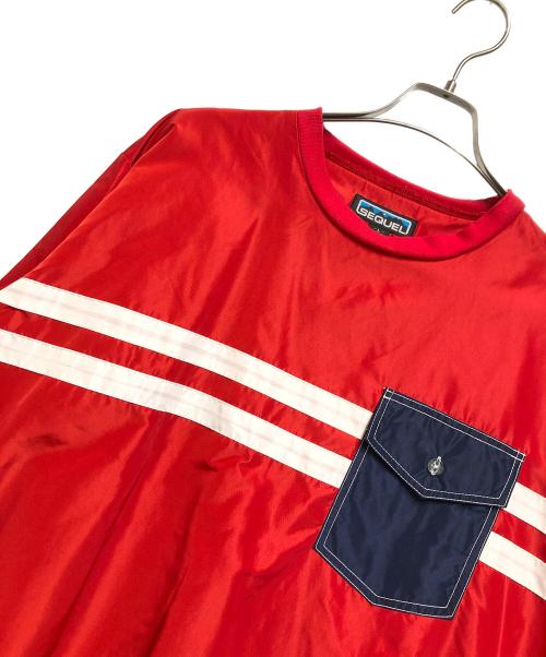 SEQUEL（シークエル）SEQUEL (シークエル) プルオーバーシャツ レッド サイズ:Ｌ 未使用品の古着・服飾アイテム
