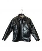 WEST RIDEウエストライド）の古着「HORSE HIDE LEATHER JACKET」｜ブラック