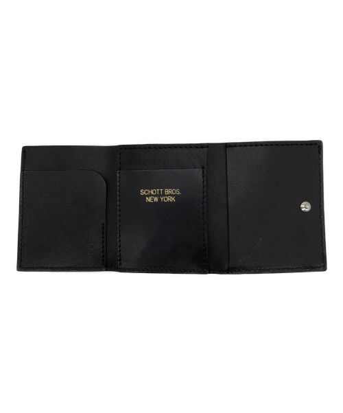 Schott（ショット）shott (ショット) ANILINE CHRXL (アニリン クロムエクセル) 3つ折り財布 ブラックの古着・服飾アイテム