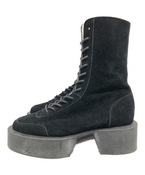 UNTISHOLD（アンチショルド）UNTISHOLD (アンチショルド) Banu-8レースアップブーツ ブラック サイズ:37の古着・服飾アイテム