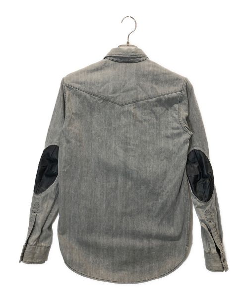 JOHN LAWRENCE SULLIVAN（ジョン ローレンス サリバン）JOHN LAWRENCE SULLIVAN (ジョンローレンスサリバン) エルボーパッチシャツ グレー サイズ:34の古着・服飾アイテム
