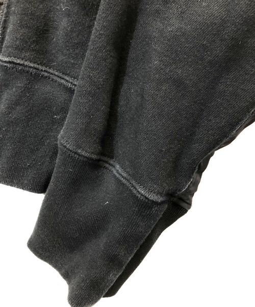 1piu1uguale3（ウノピュウノウグァーレトレ）1piu1uguale3 (ウノ ピゥ ウノ ウグァーレ トレ) 切替ジップパーカー ブラック サイズ:XLの古着・服飾アイテム