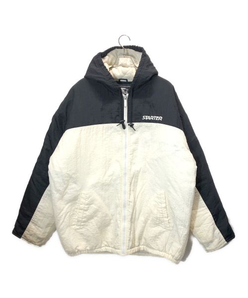 STARTER（スターター）STARTER (スターター) ナイロンパーカー ブラック×ホワイト サイズ:XXLの古着・服飾アイテム