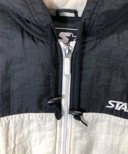 STARTER（スターター）STARTER (スターター) ナイロンパーカー ブラック×ホワイト サイズ:XXLの古着・服飾アイテム
